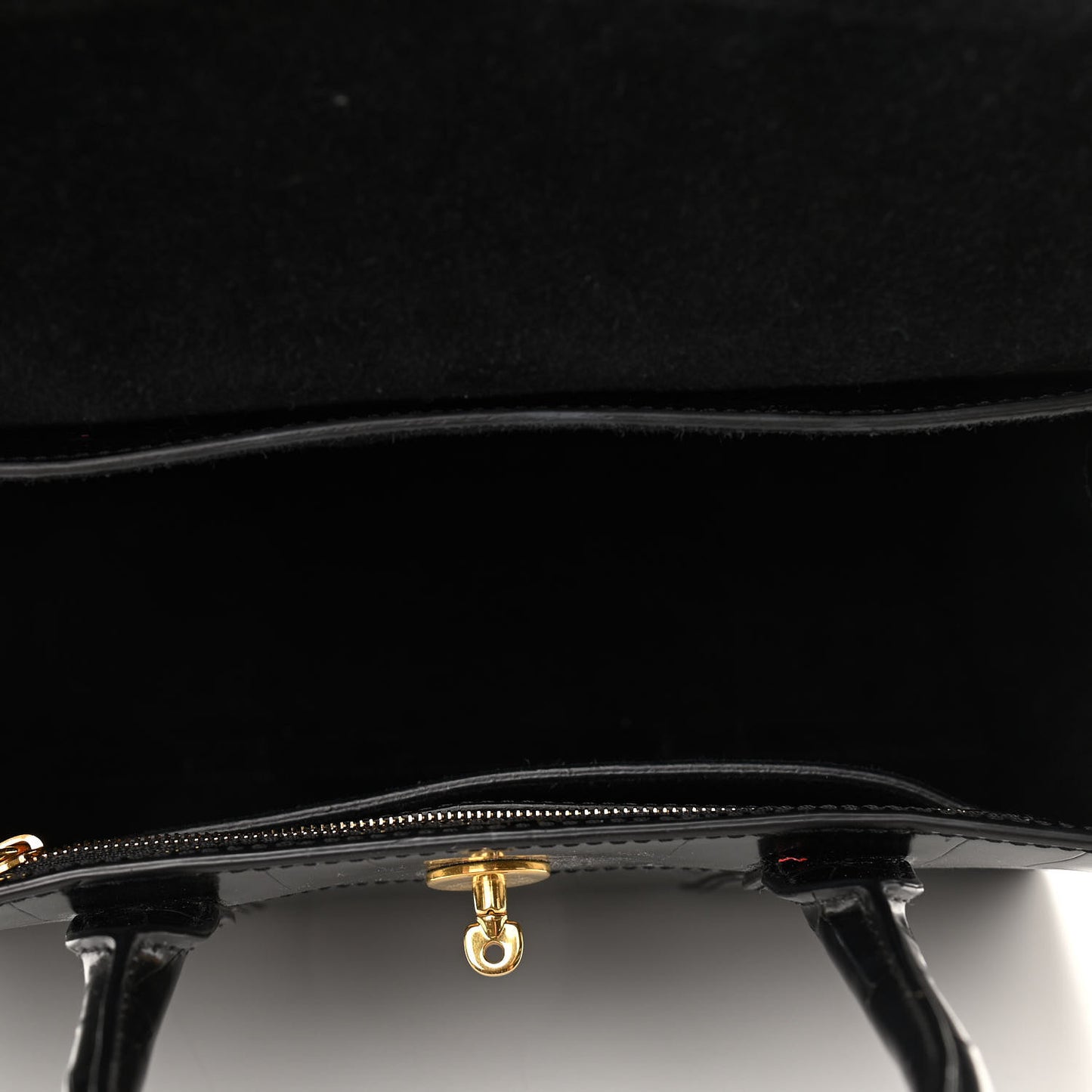 Crocodile Embossed Calfskin Bayswater Black