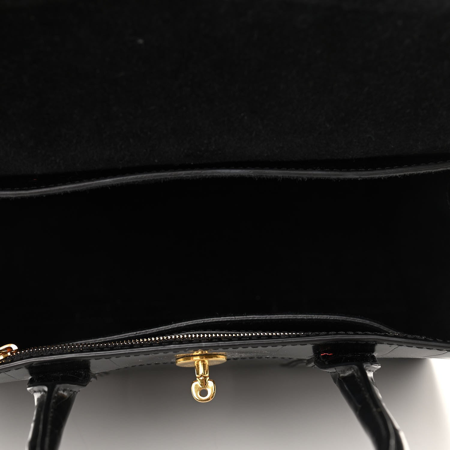 Mulberry Crocodile Embossed Calfskin Bayswater Black 5 of 9