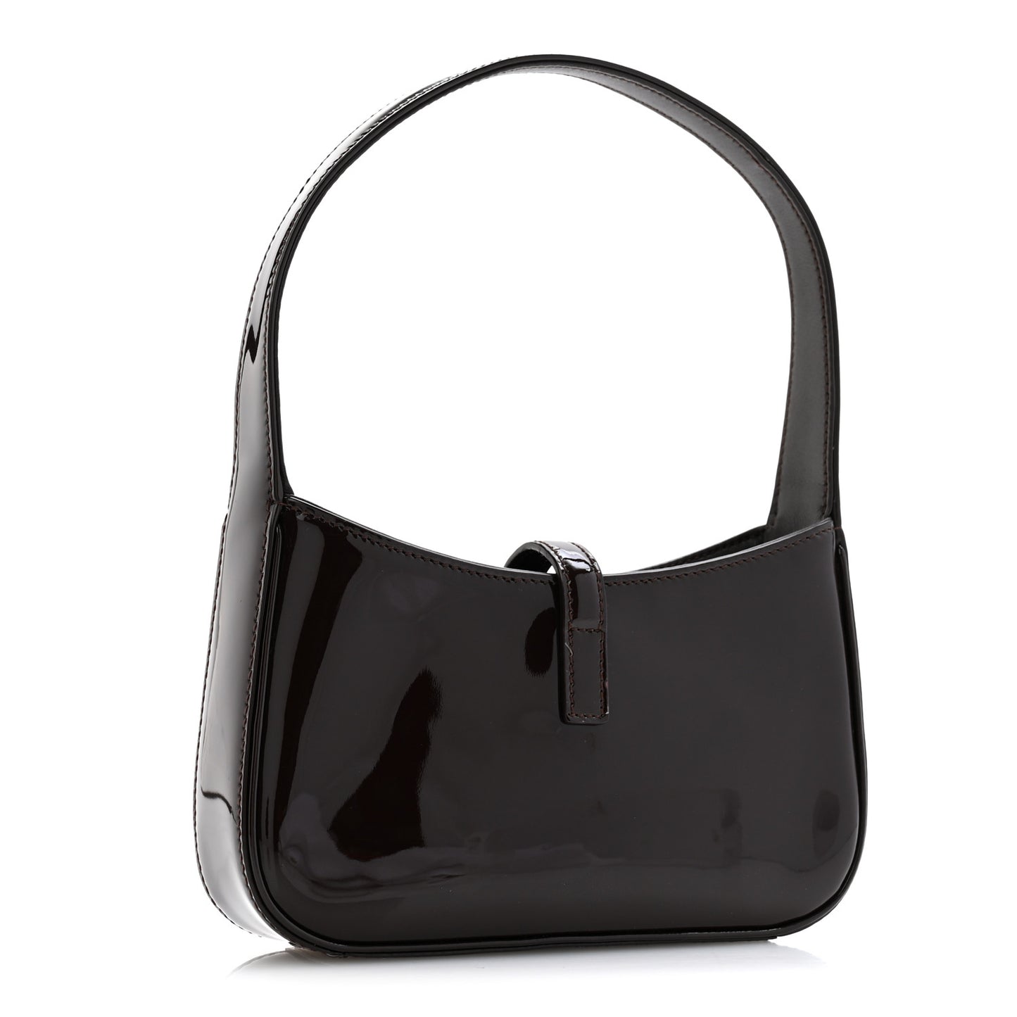 Patent Calfskin Le 5 A 7 Mini Hobo Spicy Chocolate