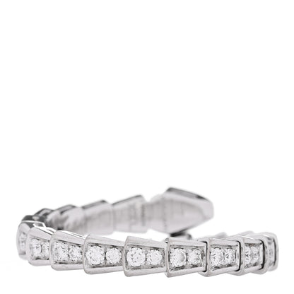 Bulgari 18K White Gold Diamond Serpenti Viper Pave Ring XXL 3 of 5
