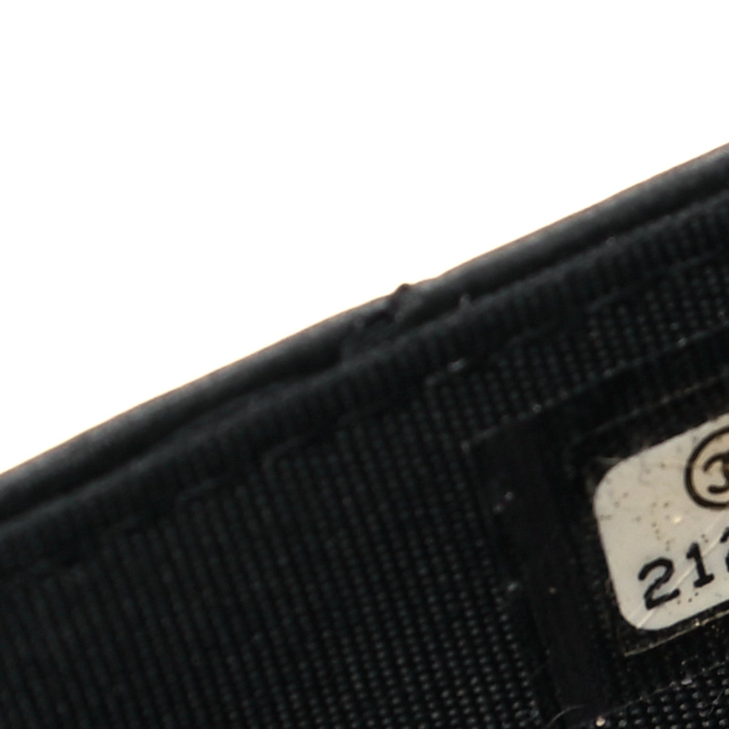 Goatskin Diagonal Quilted Wallet On Chain WOC Black