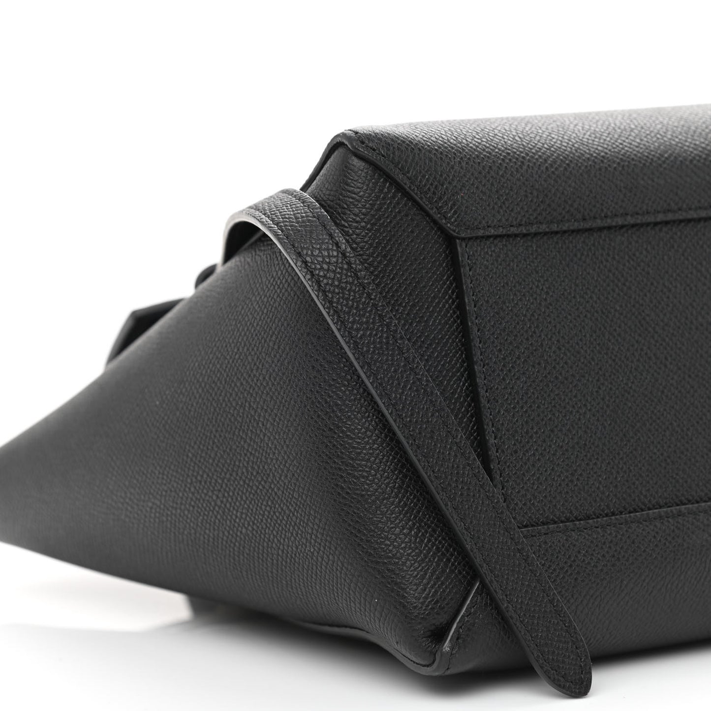 Grained Calfskin Micro Belt Bag Black