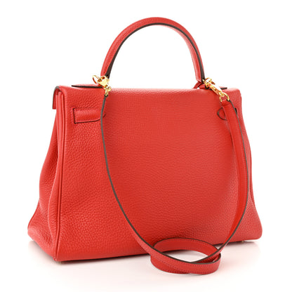 Hermes Togo Kelly Retourne 32 Geranium 3 of 11