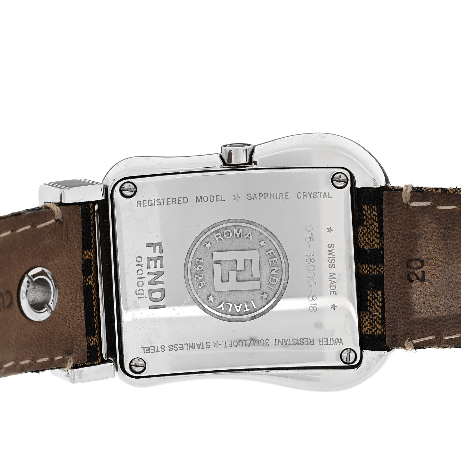 Fendi Stainless Steel Canvas 33mm Buckle Quartz Watch Black 4 of 4