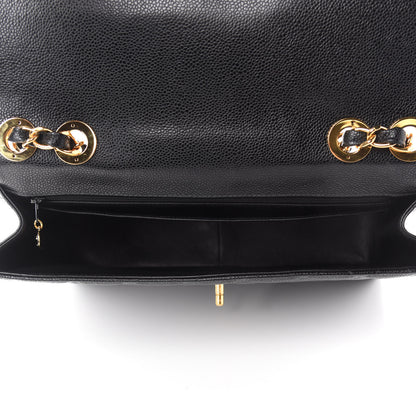 Chanel Caviar Quilted Jumbo Single Flap Black 5 of 10