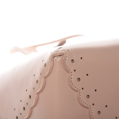 Alaia Calfskin Scalloped Trim Tote Blush 16 of 19