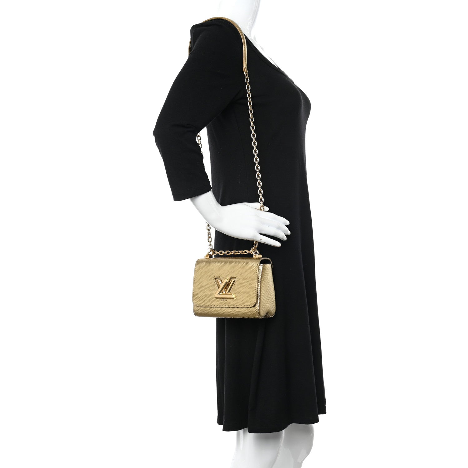 Louis Vuitton Epi Twist Shoulder Bag Mini Gold 2 of 8