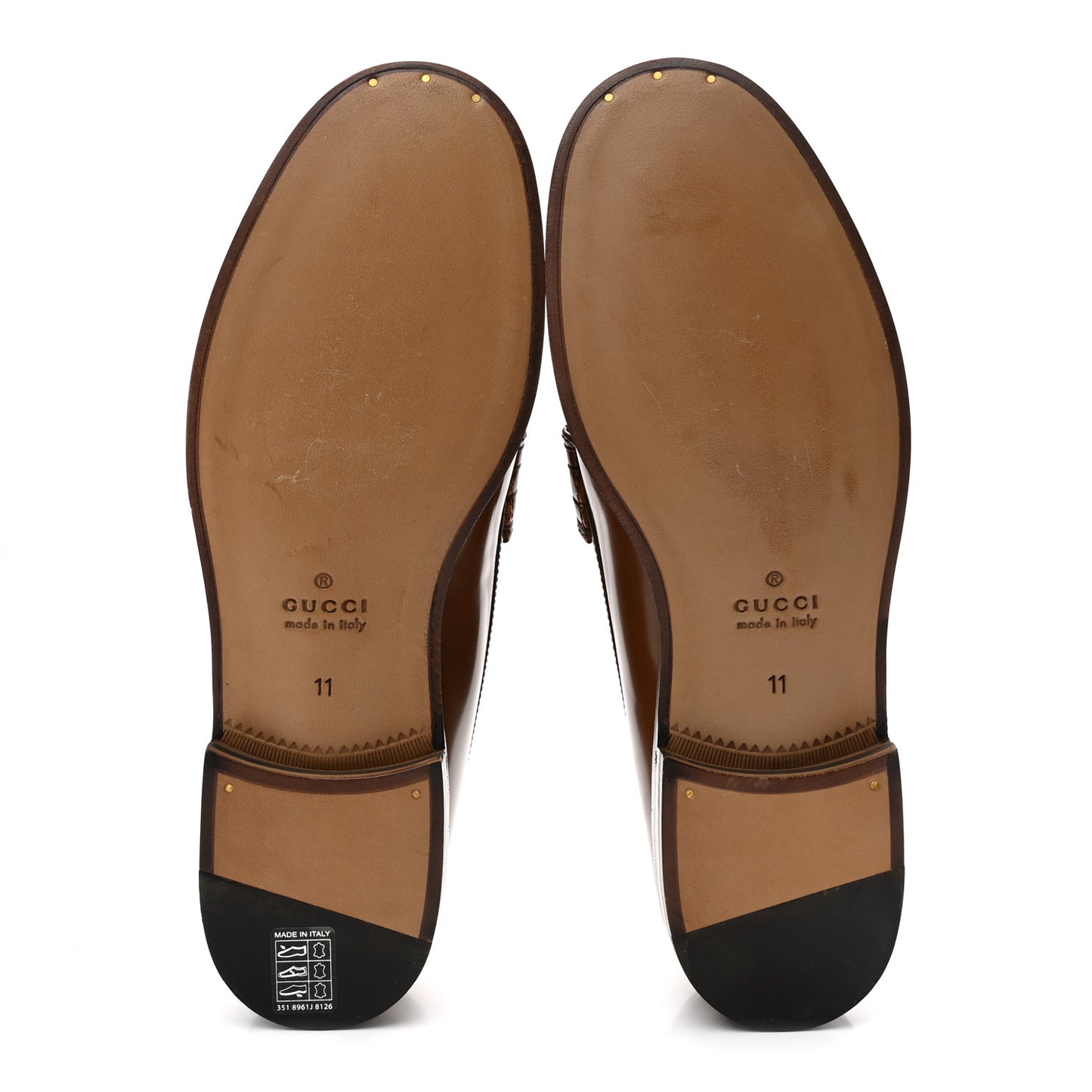 Calfskin Womens Interlocking G Millennial Ribot Loafers 37.5 Cuir 11 Cuir