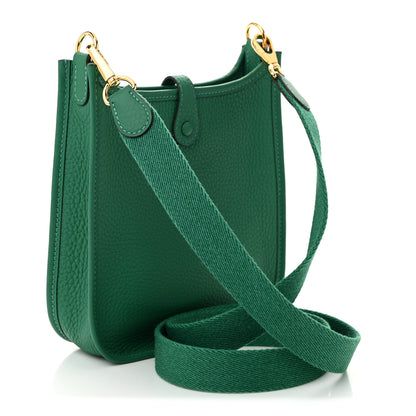 Hermes Taurillon Clemence Evelyne TPM Vert Vertigo 3 of 11