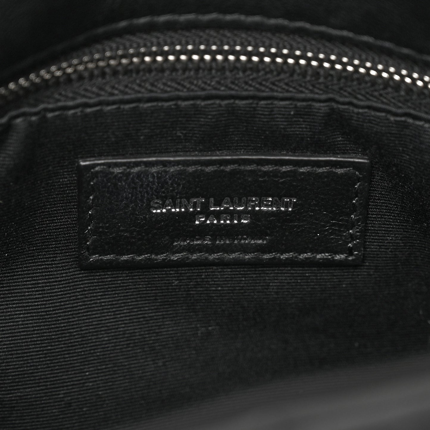 Lambskin Quilted Small Loulou Puffer Monogram Chain Satchel Black
