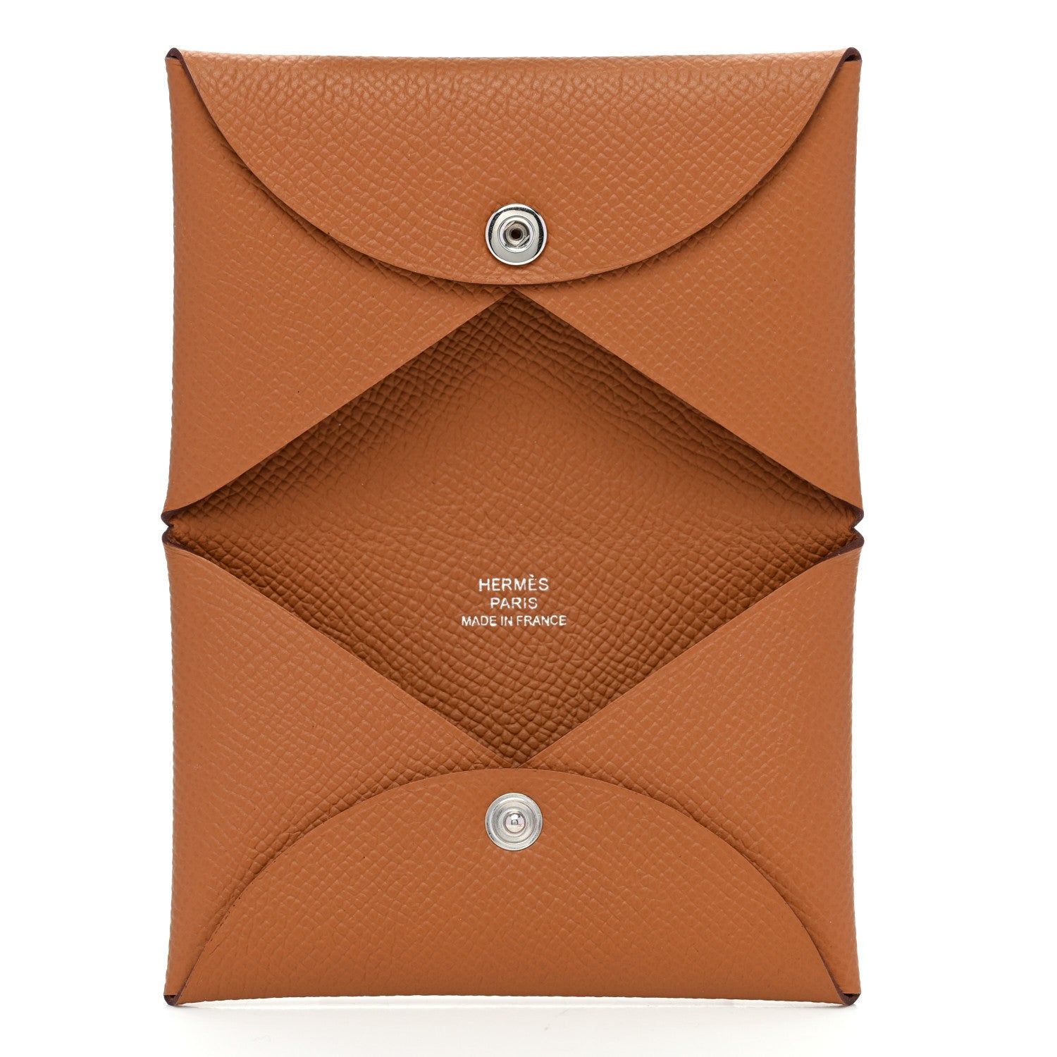 Hermes Epsom Calvi Card Case Gold 5 of 7