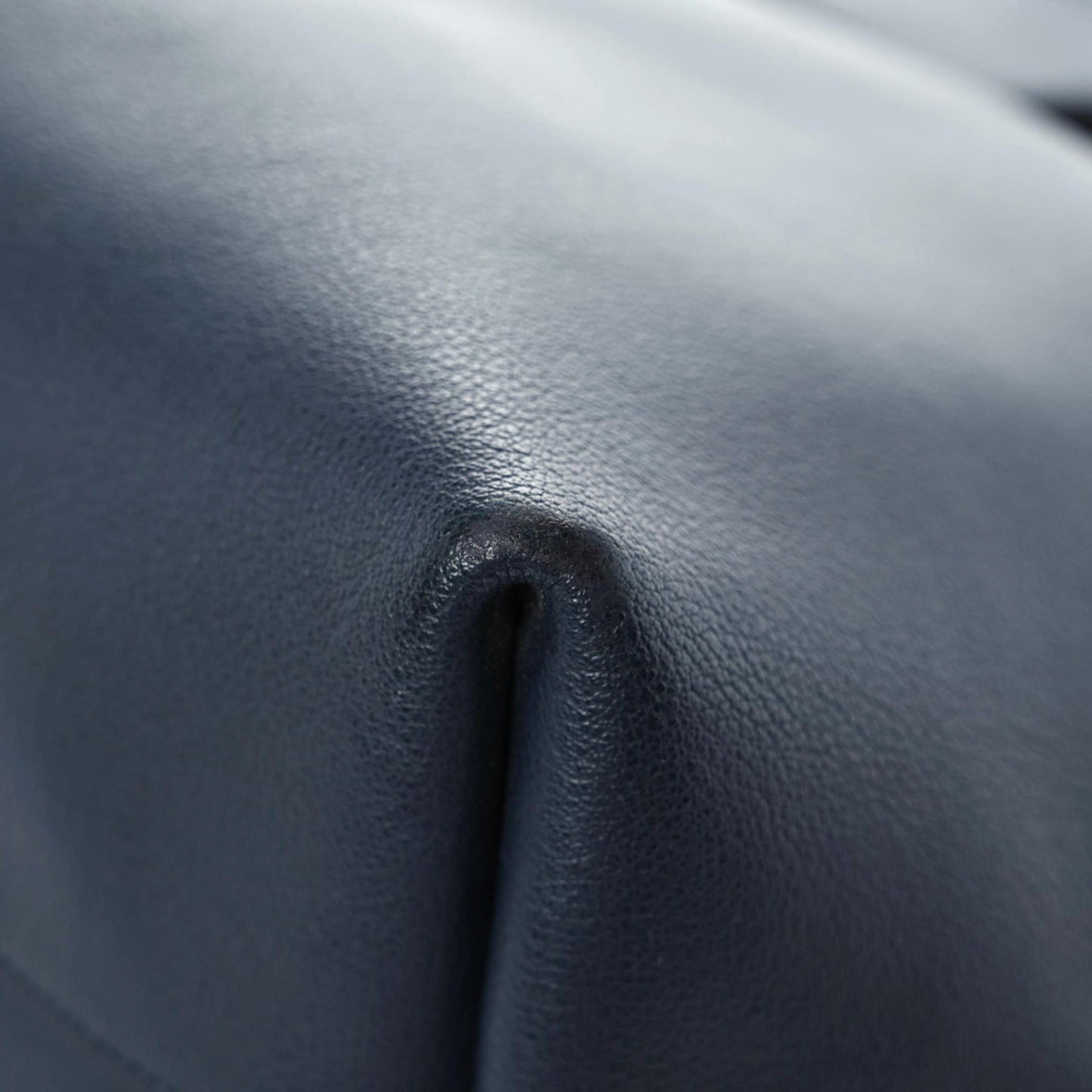 Calfskin Large Shopping Tote Deep Marine