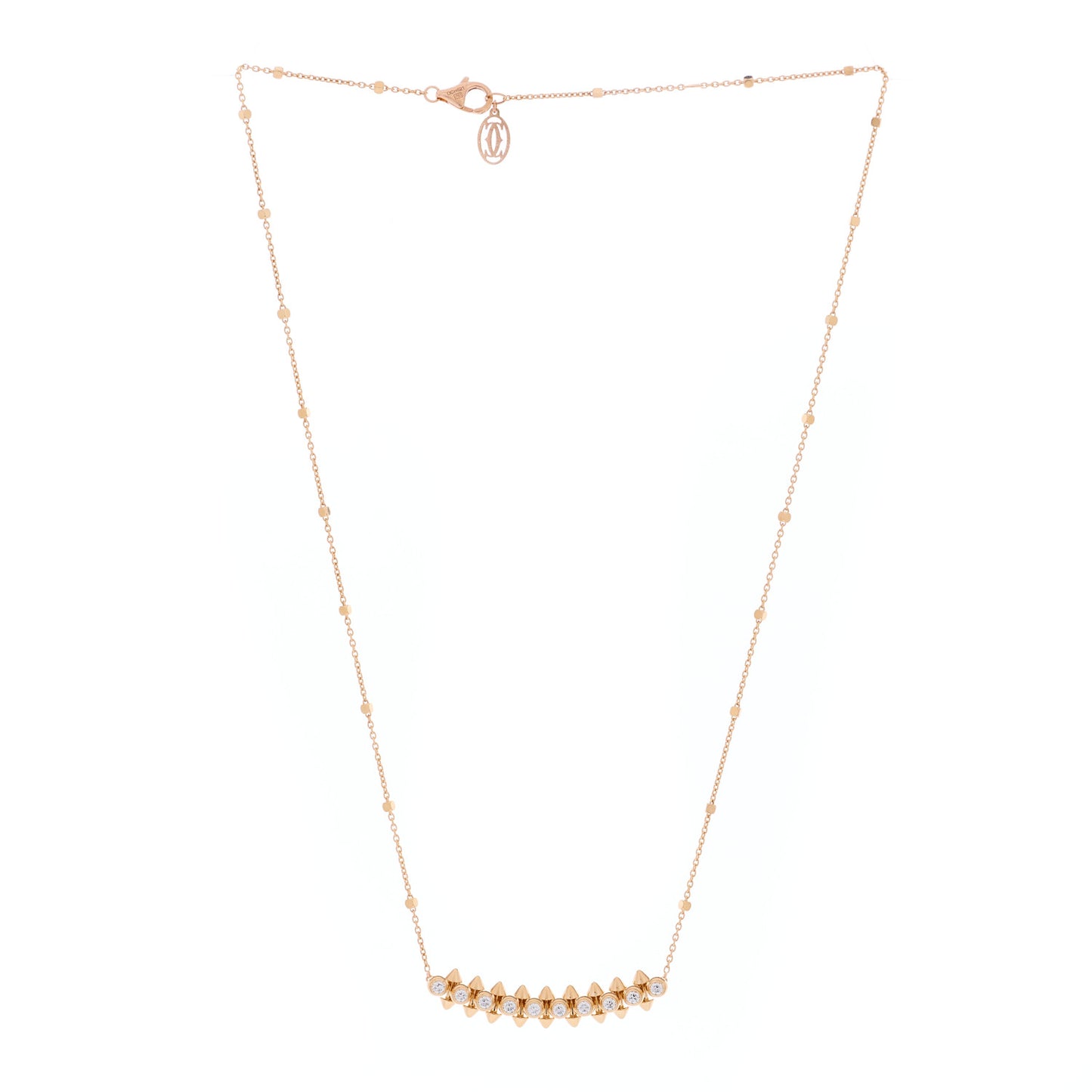 18K Pink Gold Diamond Clash de Cartier Necklace