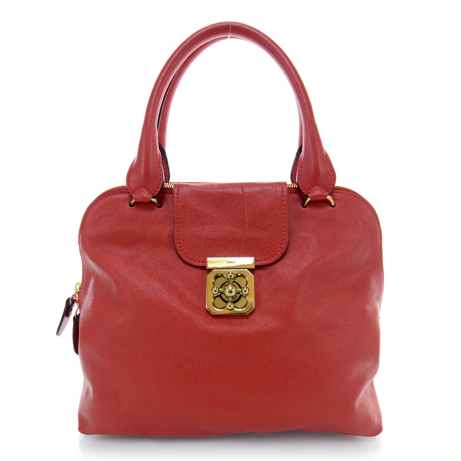 Chloe Calfskin Elsie Large Bowling Bag Red 1 of 10