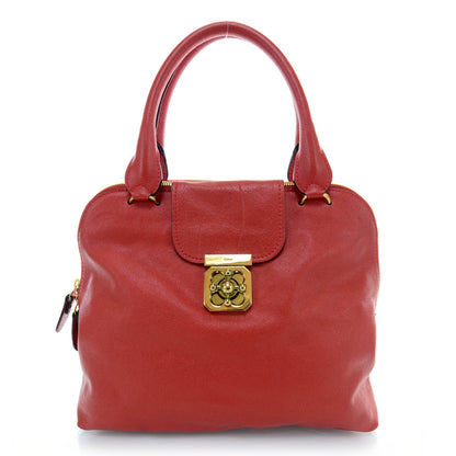 Chloe Calfskin Elsie Large Bowling Bag Red 1 of 10
