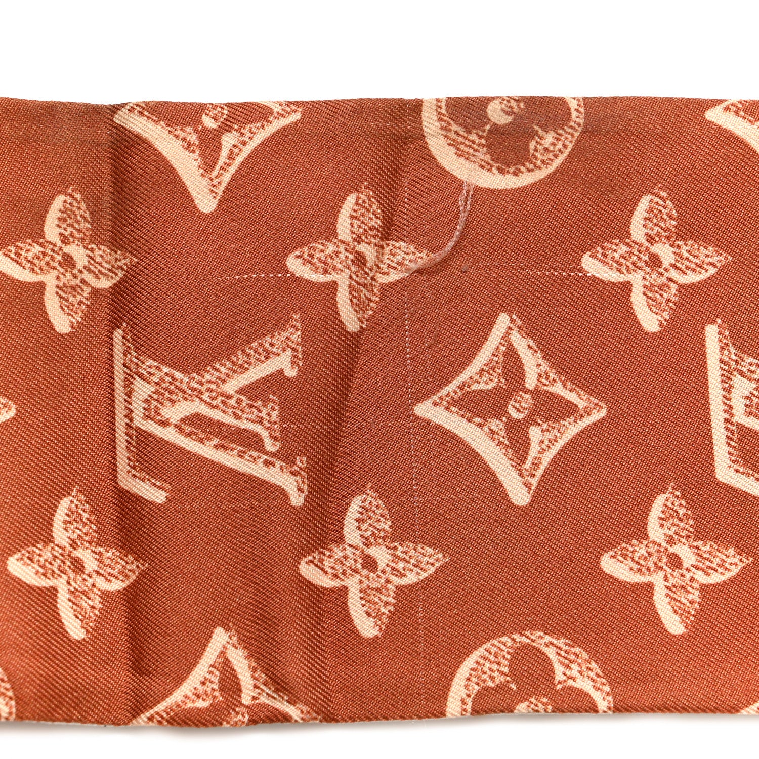 Louis Vuitton Silk Monogram Fall For You Bandeau Brown 5 of 7