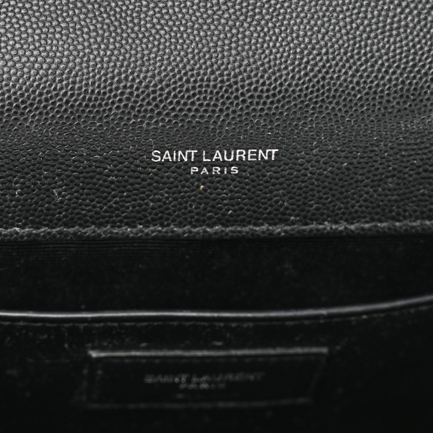 Saint Laurent Grain De Poudre Textured Mixed Matelasse Triquilt Medium Monogram Satchel Black 6 of 12