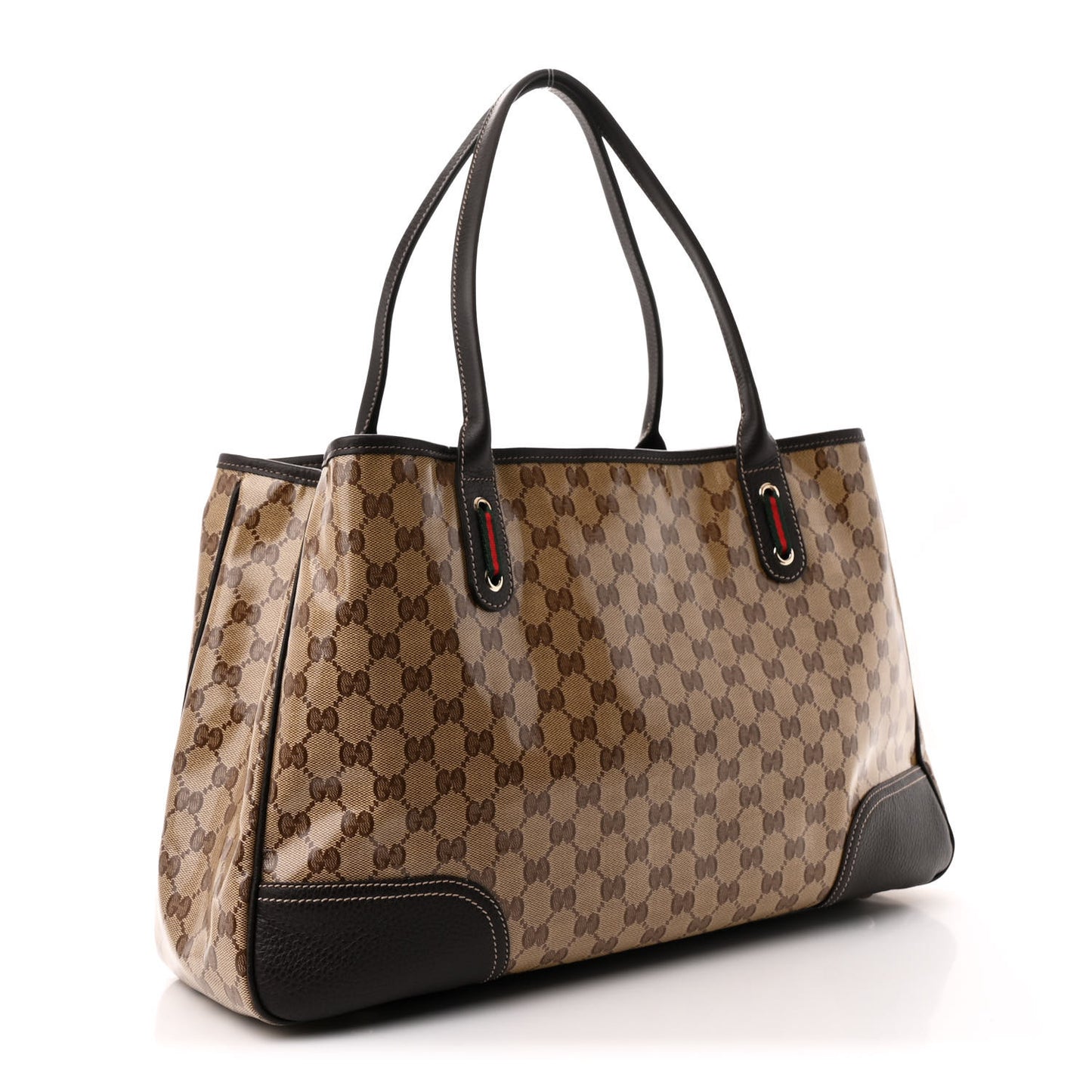 Crystal Monogram Large Princy Tote Dark Brown