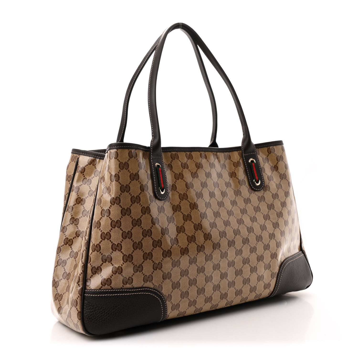 Gucci Crystal Monogram Large Princy Tote Dark Brown 3 of 10