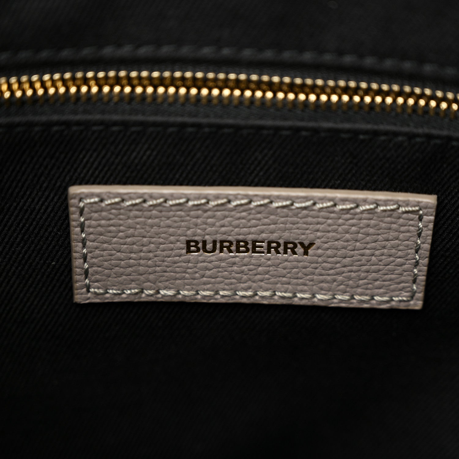 Burberry Derby Calfskin House Check Medium Banner Tote Taupe Brown 6 of 10