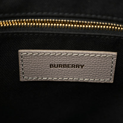 Burberry Derby Calfskin House Check Medium Banner Tote Taupe Brown 6 of 10