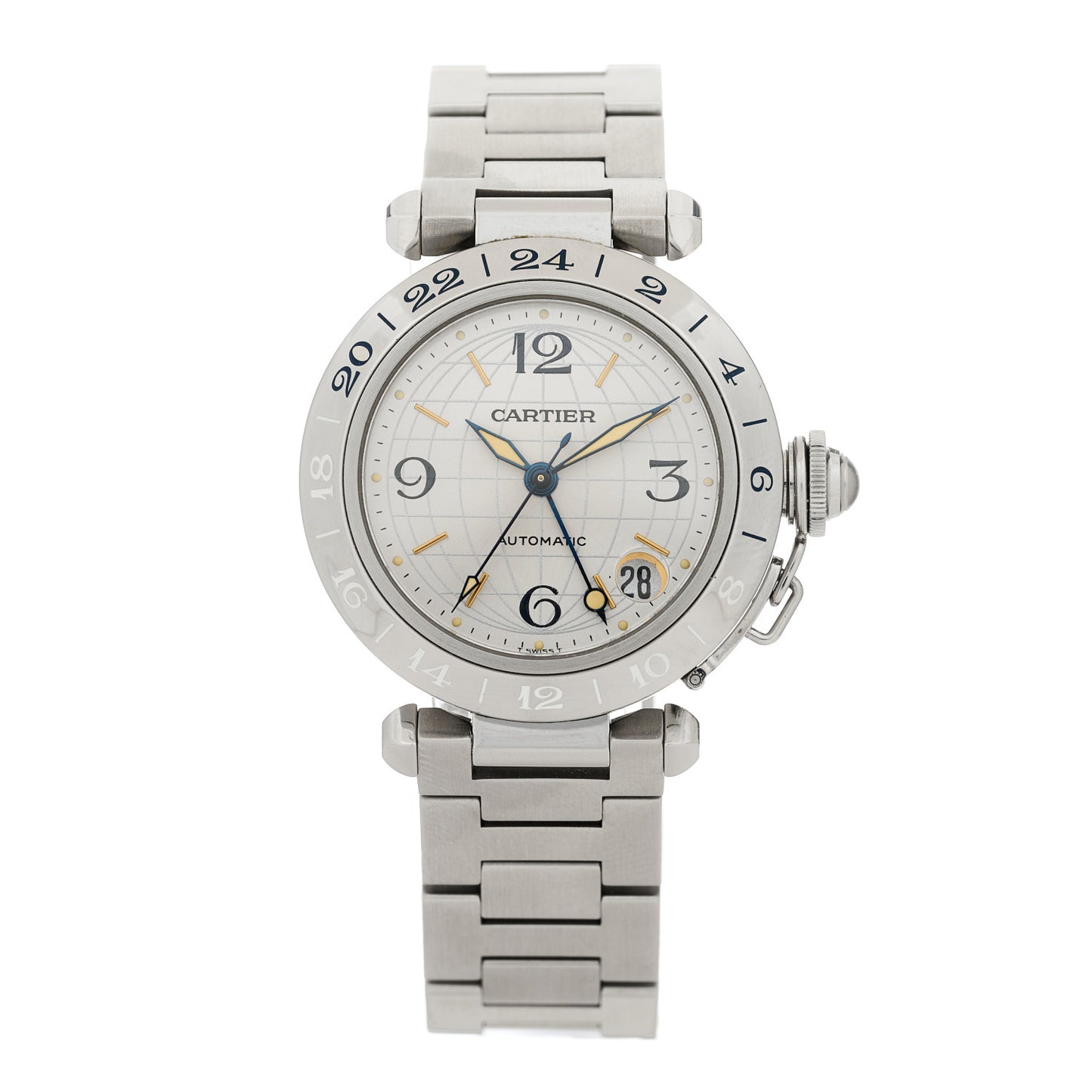 Stainless Steel 35mm Pasha GMT Automatic Watch