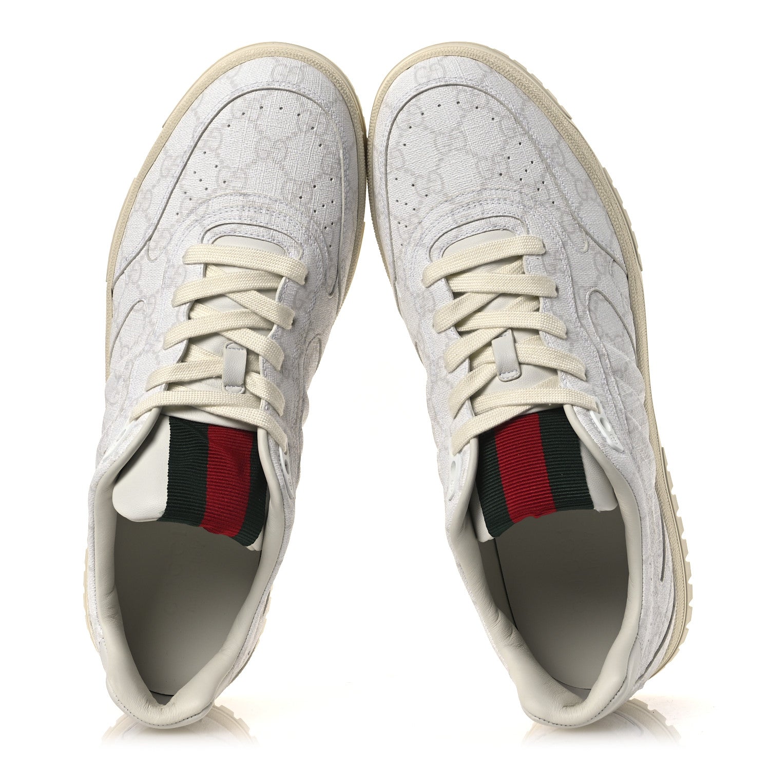 Gucci GG Supreme Monogram Womens Re-Web Sneakers 11.5 White 2 of 11