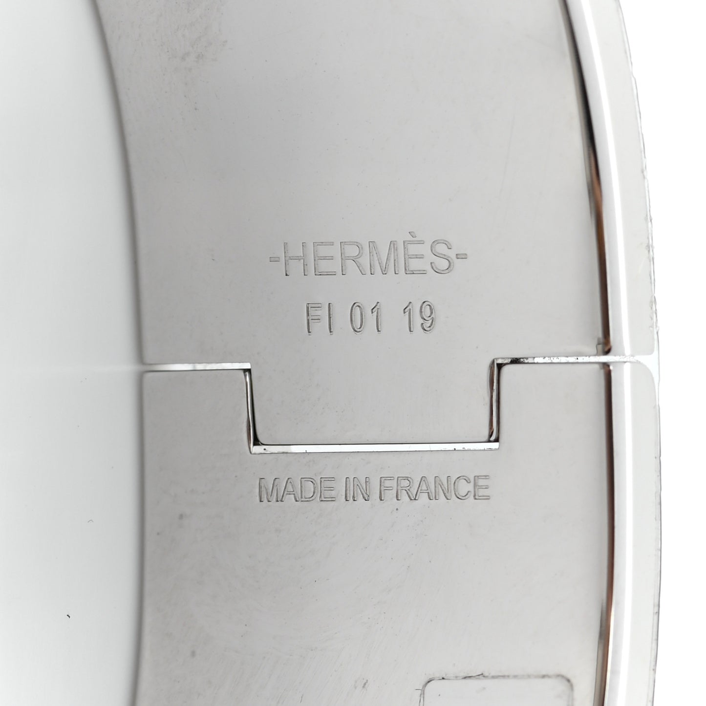 Enamel Wide Clic Clac H Bracelet PM Marron Glace