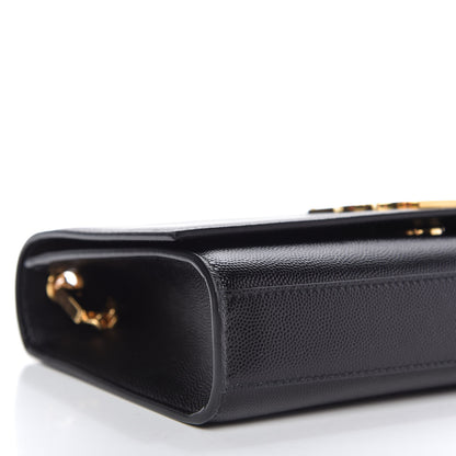 Saint Laurent Grain De Poudre Medium Classic Monogram Kate Satchel Black 6 of 9