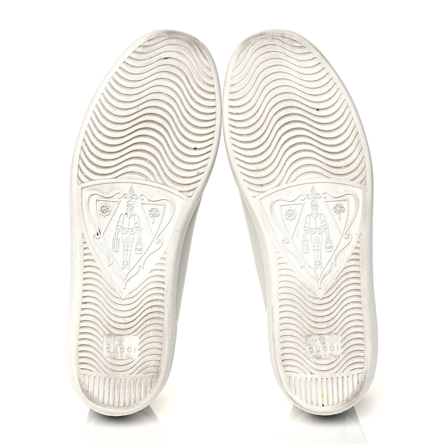 Calfskin Interlocking G Perforated Womens Ace Sneakers 38 White Grey Sky