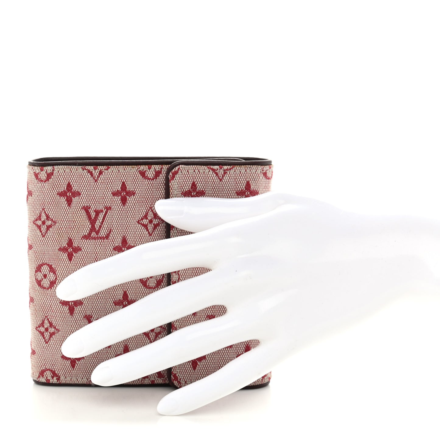 Mini Monogram Lin Compact Wallet Cherry