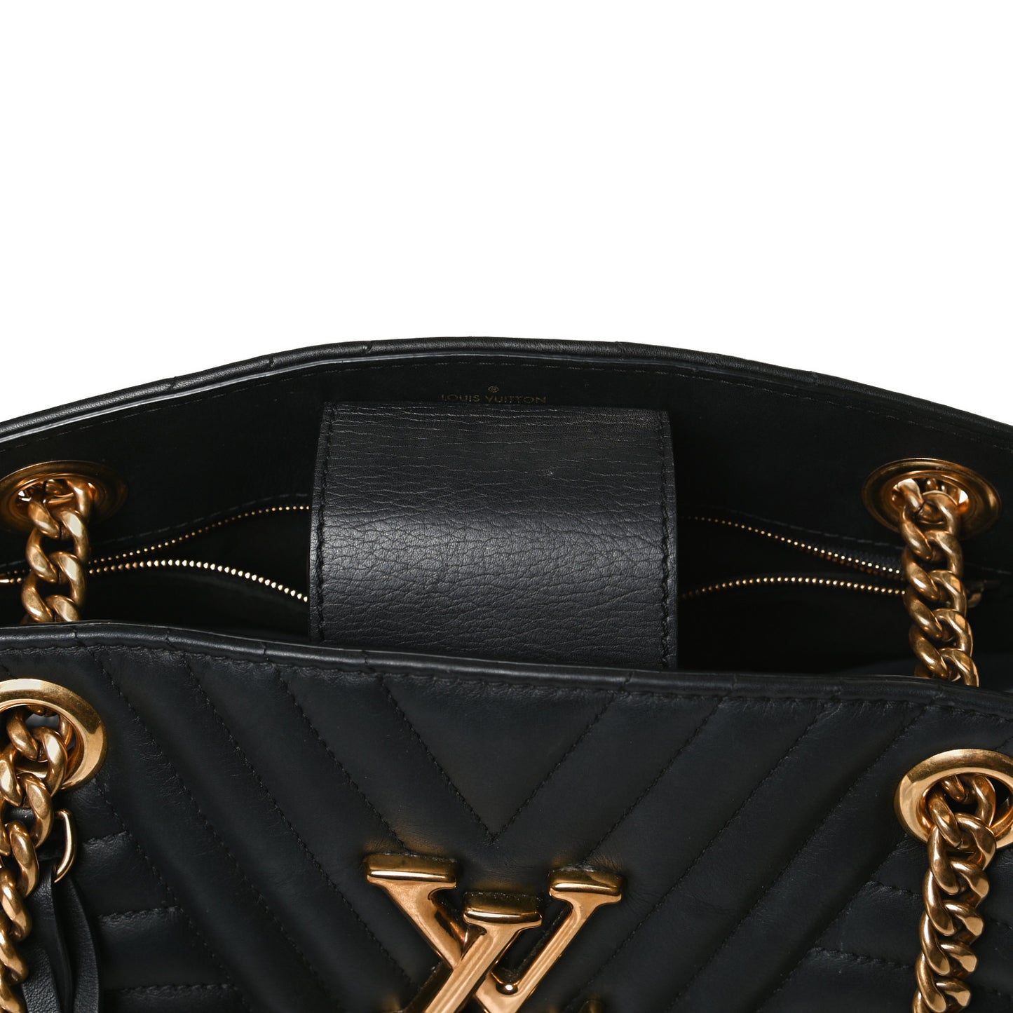 Calfskin New Wave Chain Tote Black
