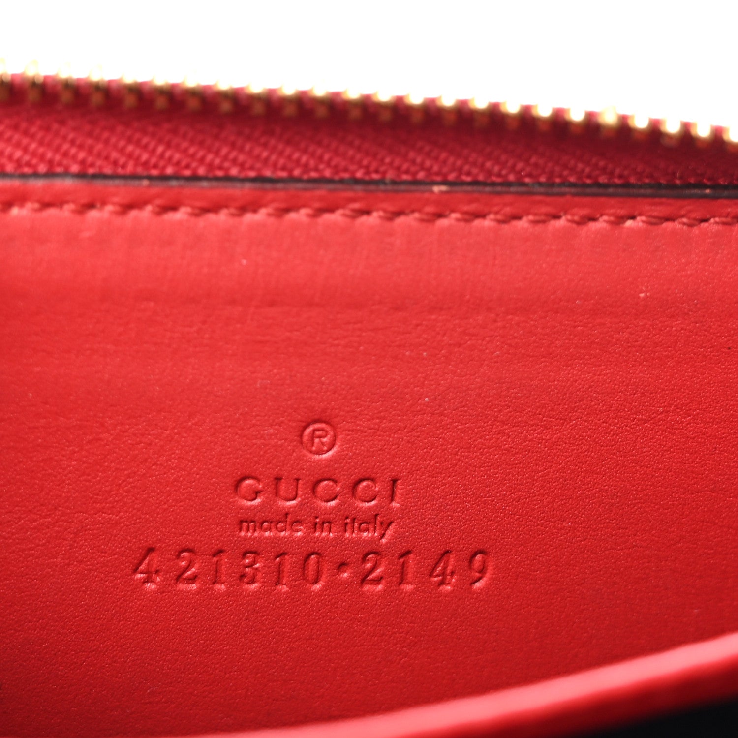 Gucci GG Supreme Monogram Blooms Zip Around Card Case Wallet Beige Blue Navy Hibiscus Red Beige Blue Navy Hibiscus Red 6 of 9