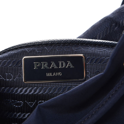Prada Nylon Vela Saffiano Medium Cinch Backpack Baltico 6 of 9