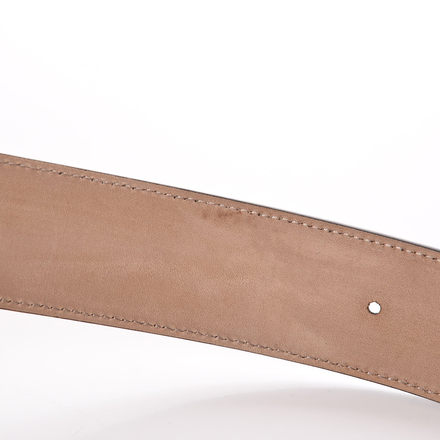 Gucci GG Supreme Monogram Selleria Calfskin Interlocking G 40mm Belt 90 36 Beige Blue 9 of 10