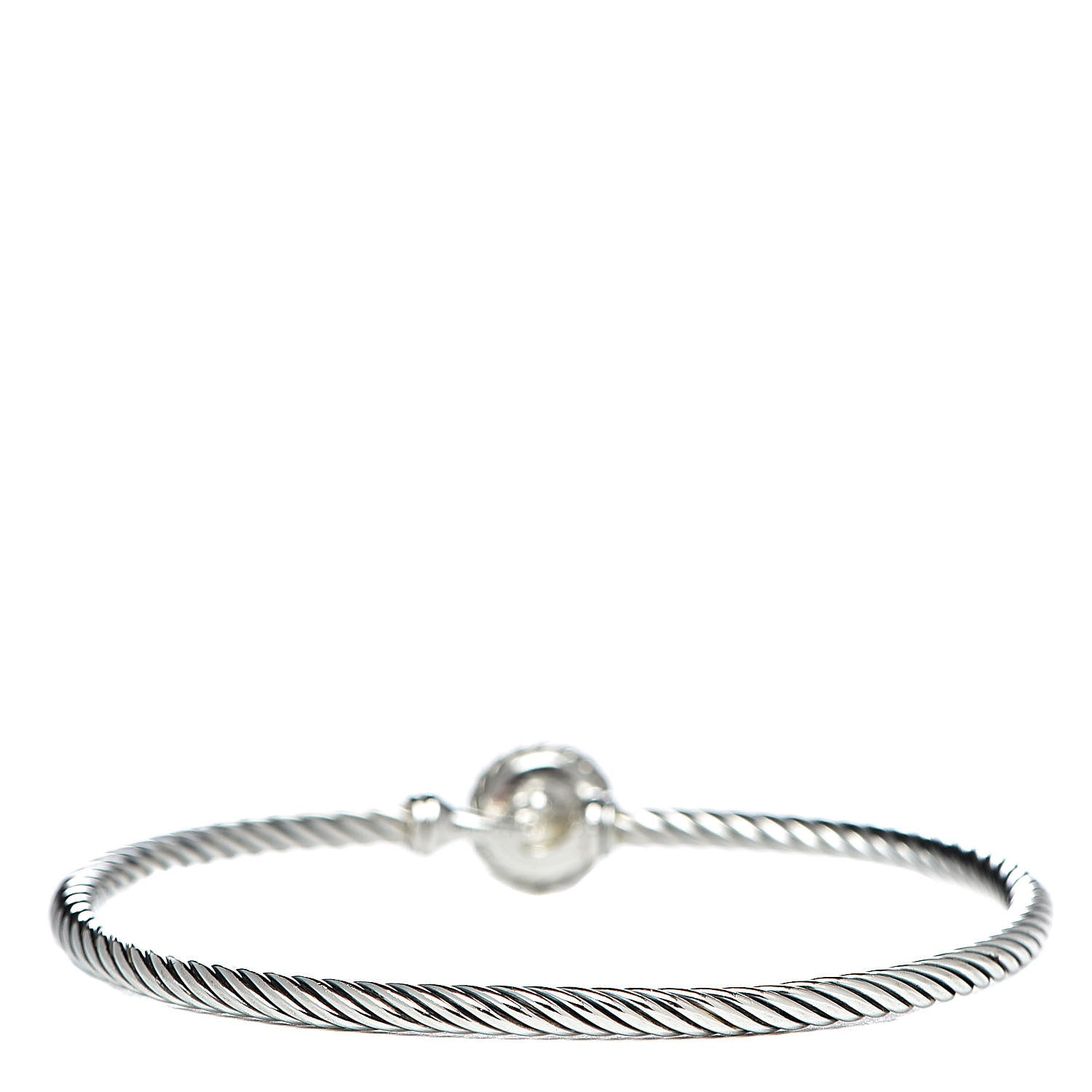David Yurman Sterling Silver Pearl 3mm Chatelaine Bracelet 3 of 4