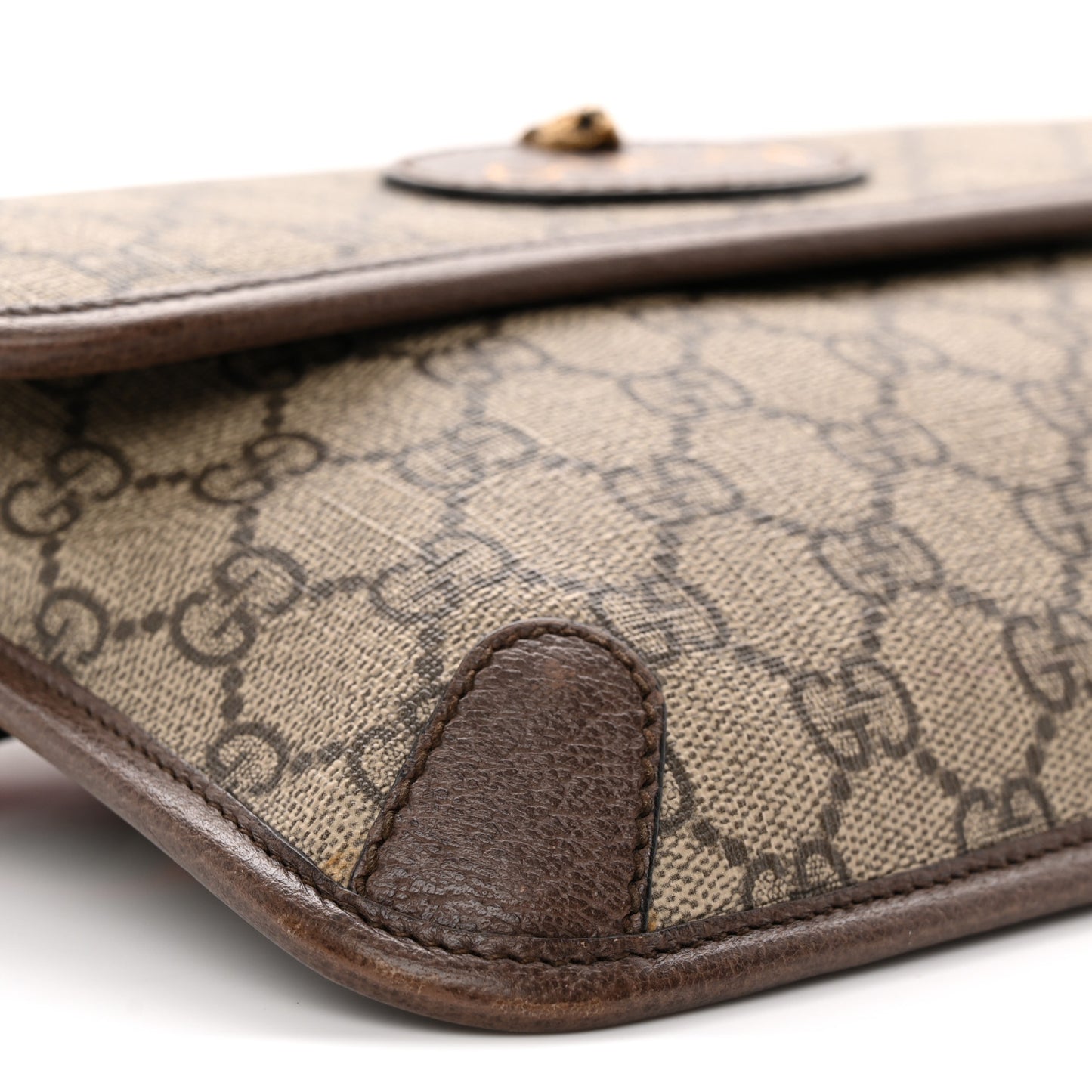 GG Supreme Monogram Neo Vintage Web Belt Bag Brown