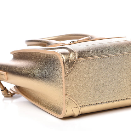 Celine Laminated Lambskin Nano Luggage Gold 9 of 11