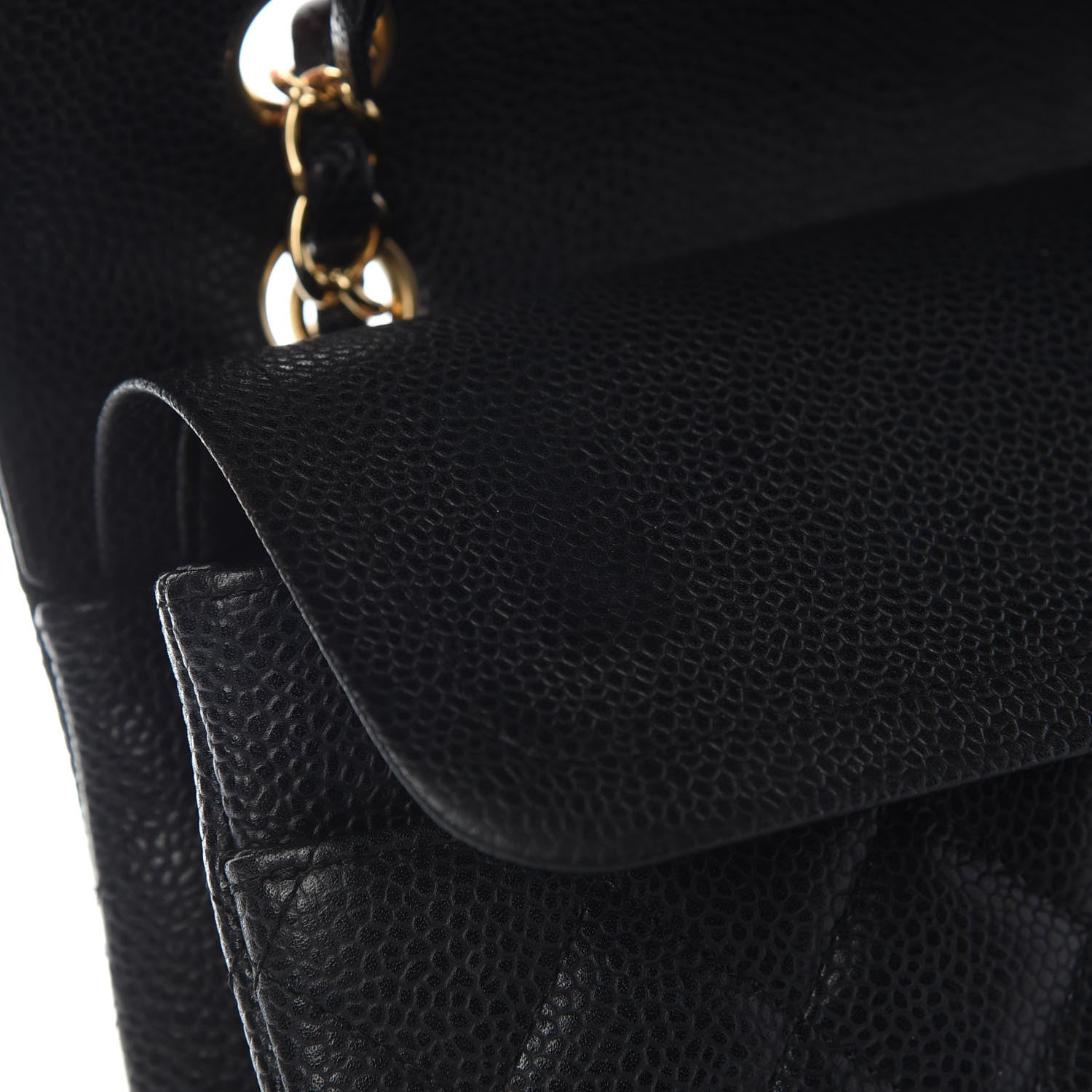 Chanel Caviar Quilted Medium Double Flap Black 10 of 12