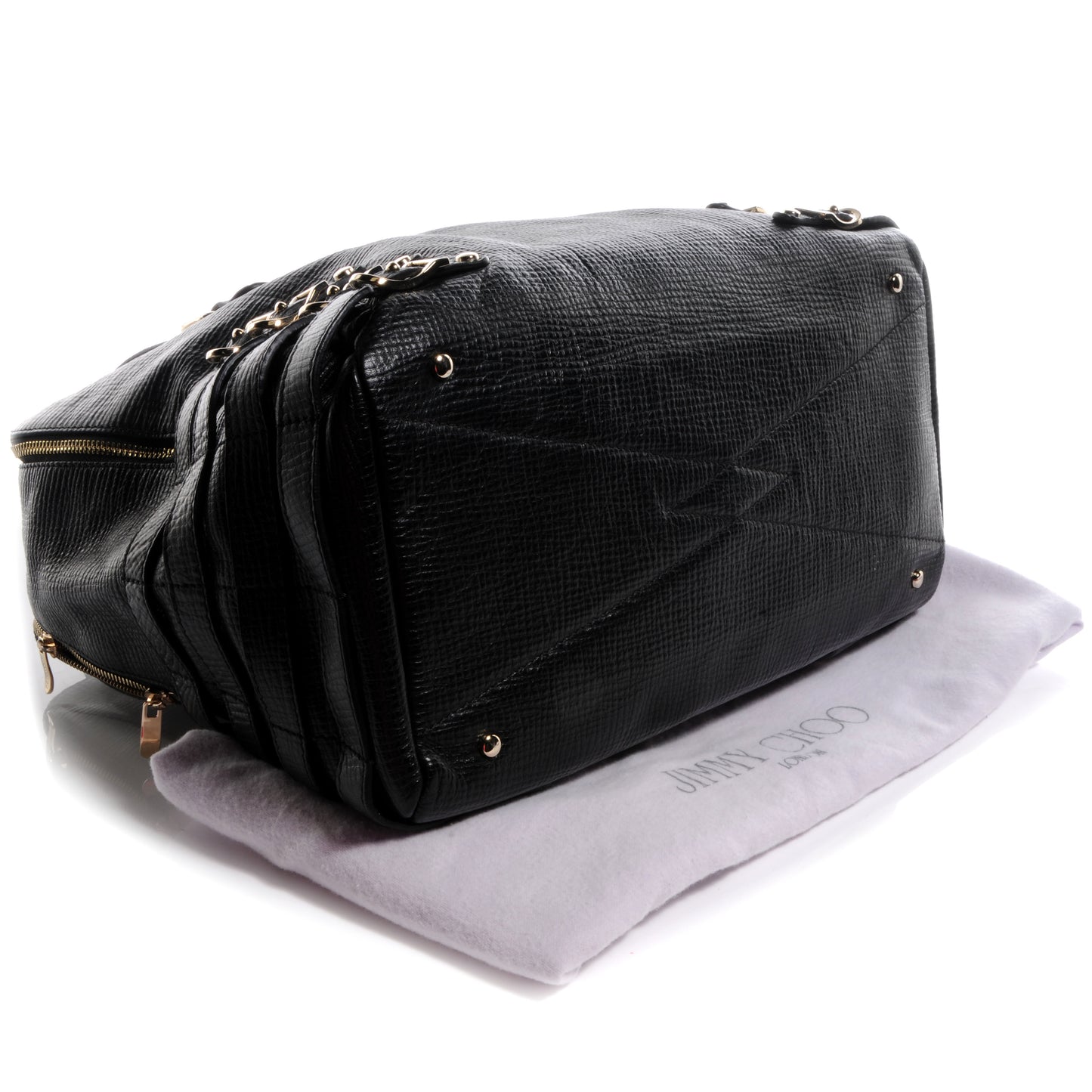 Textured Leather Blythe M Handbag Black