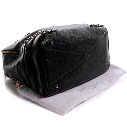 Jimmy Choo Textured Leather Blythe M Handbag Black 4 of 4