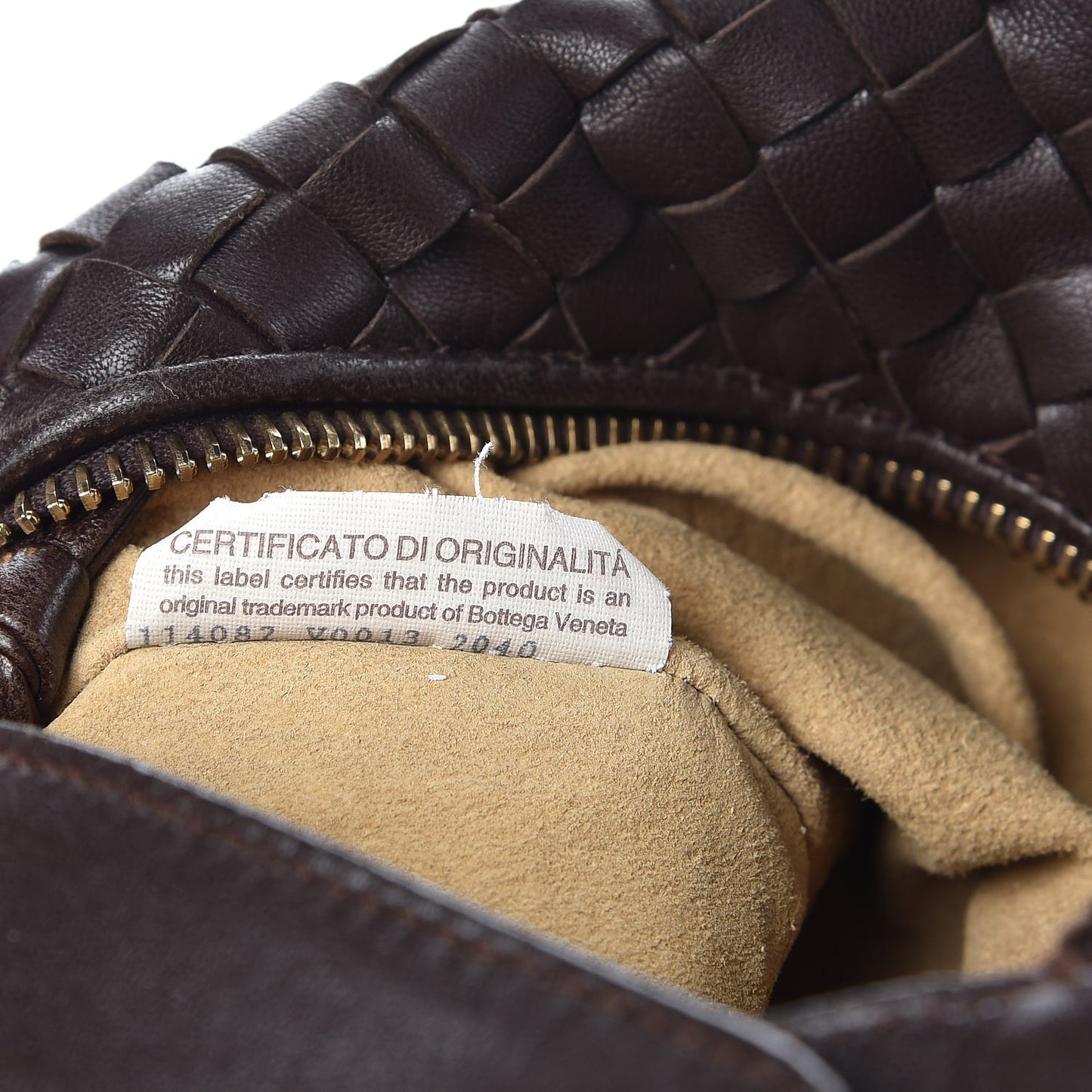 Nappa Intrecciato Large Cosmetic Case Ebano