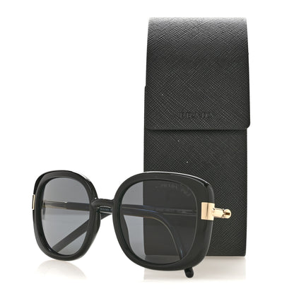 Prada Acetate Square Sunglasses SPR04W Black 8 of 8