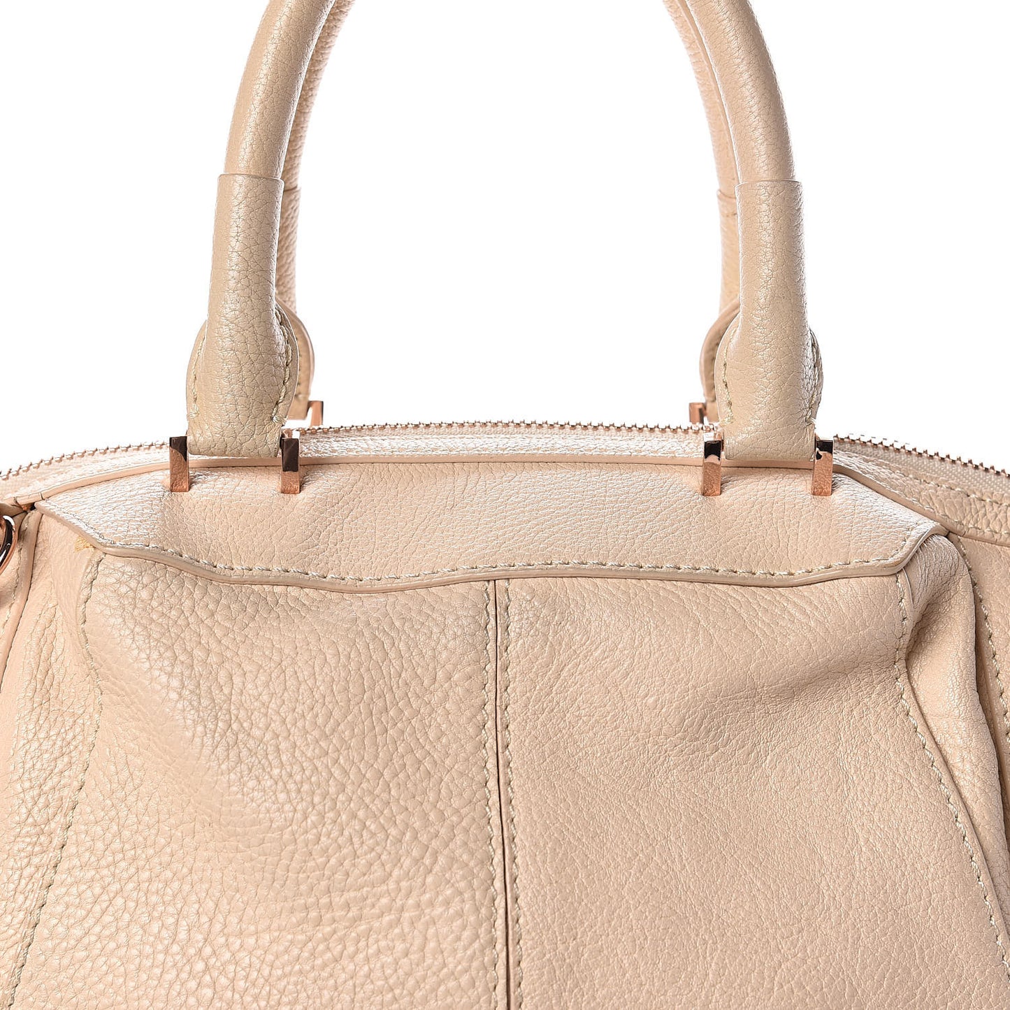 Pebbled Calfskin Large Emile Eggshell