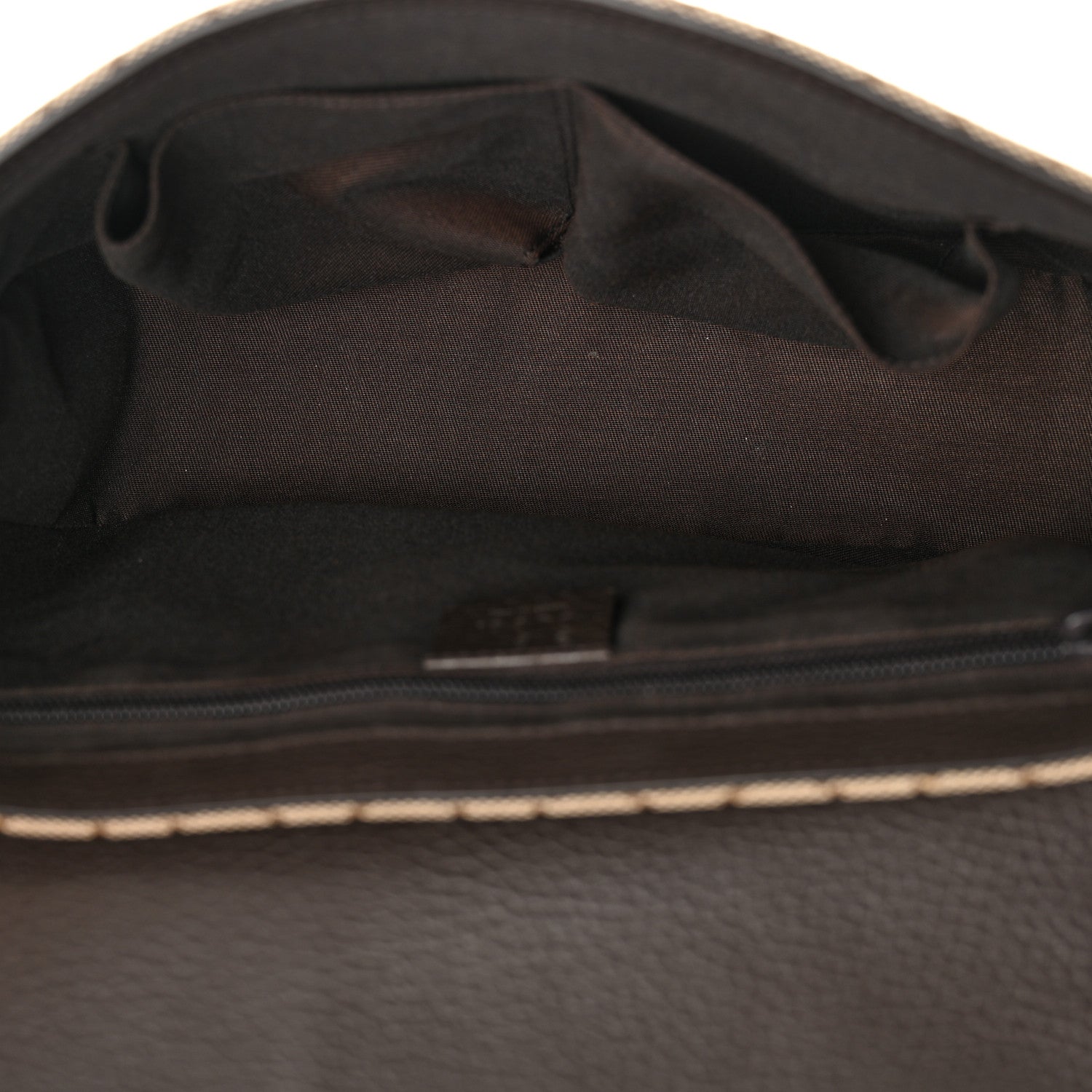 Gucci Monogram Flap Messenger Bag Beige Dark Brown 5 of 13