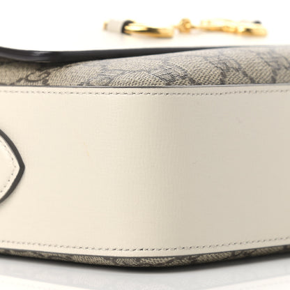 Gucci GG Supreme Monogram Small Horsebit 1955 Shoulder Bag Beige Mystic White 8 of 15