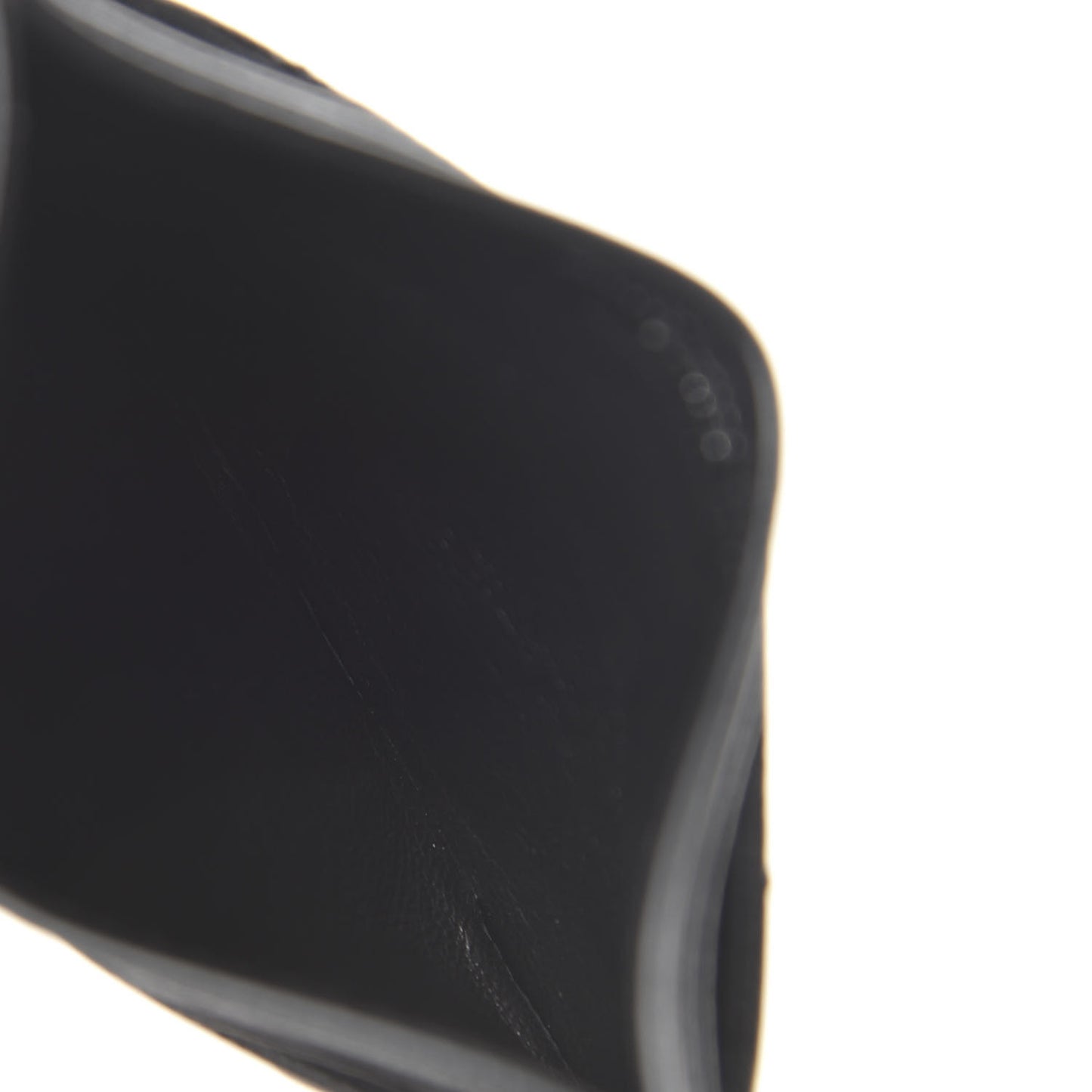 Grain De Poudre Matelasse Chevron Monogram Credit Card Case Black