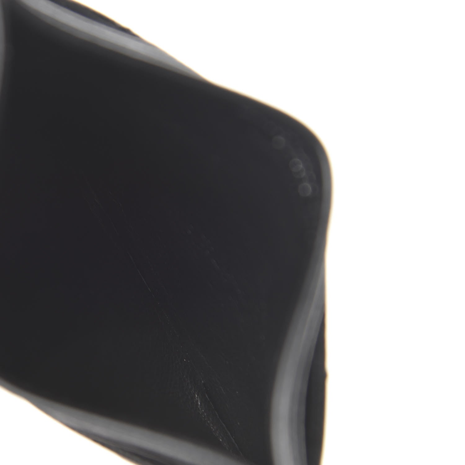 Saint Laurent Grain De Poudre Matelasse Chevron Monogram Credit Card Case Black 5 of 10