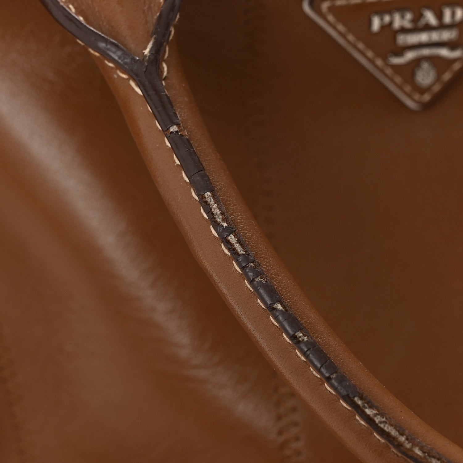 Prada Soft Calfskin Tote Cannella 14 of 19