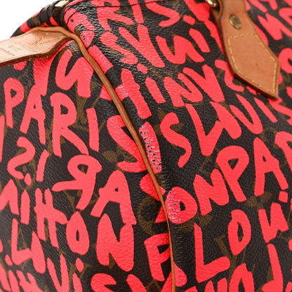 Louis Vuitton Monogram Graffiti Speedy 30 Fuchsia 17 of 21